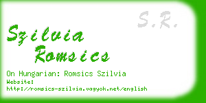 szilvia romsics business card